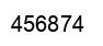 Number 456874 black image