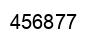 Number 456877 black image