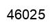 Number 46025 black image