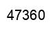 Number 47360 black image