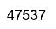 Number 47537 black image