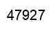 Number 47927 black image