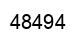 Number 48494 black image