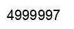 Number 4999997 black image