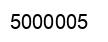 Number 5000005 black image