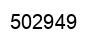 Number 502949 black image