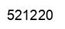 Number 521220 black image
