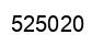 Number 525020 black image