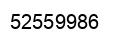 Número 52559986 imagen negro