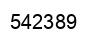 Number 542389 black image