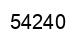 Number 54240 black image
