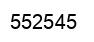 Number 552545 black image