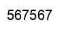 Number 567567 black image