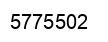 Number 5775502 black image