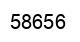 Number 58656 black image