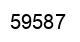 Number 59587 black image