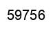 Número 59756 imagen negro