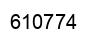 Number 610774 black image