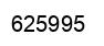 Number 625995 black image