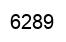 Number 6289 black image