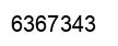 Number 6367343 black image