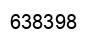 Number 638398 black image