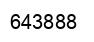 Number 643888 black image