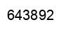 Number 643892 black image