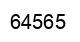 Number 64565 black image
