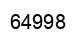 Number 64998 black image