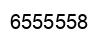 Number 6555558 black image