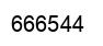 Number 666544 black image