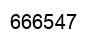 Number 666547 black image