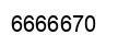 Number 6666670 black image