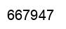 Number 667947 black image