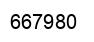 Number 667980 black image