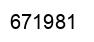 Number 671981 black image
