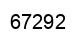 Number 67292 black image