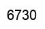Number 6730 black image