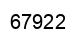 Number 67922 black image