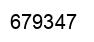 Number 679347 black image