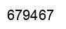 Number 679467 black image