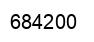 Number 684200 black image