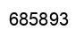 Number 685893 black image