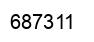 Número 687311 imagen negro
