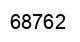 Number 68762 black image