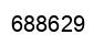 Number 688629 black image