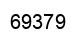 Number 69379 black image