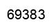 Number 69383 black image
