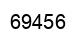 Number 69456 black image